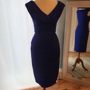 Xscape Blue Form Fitting Dress size 6